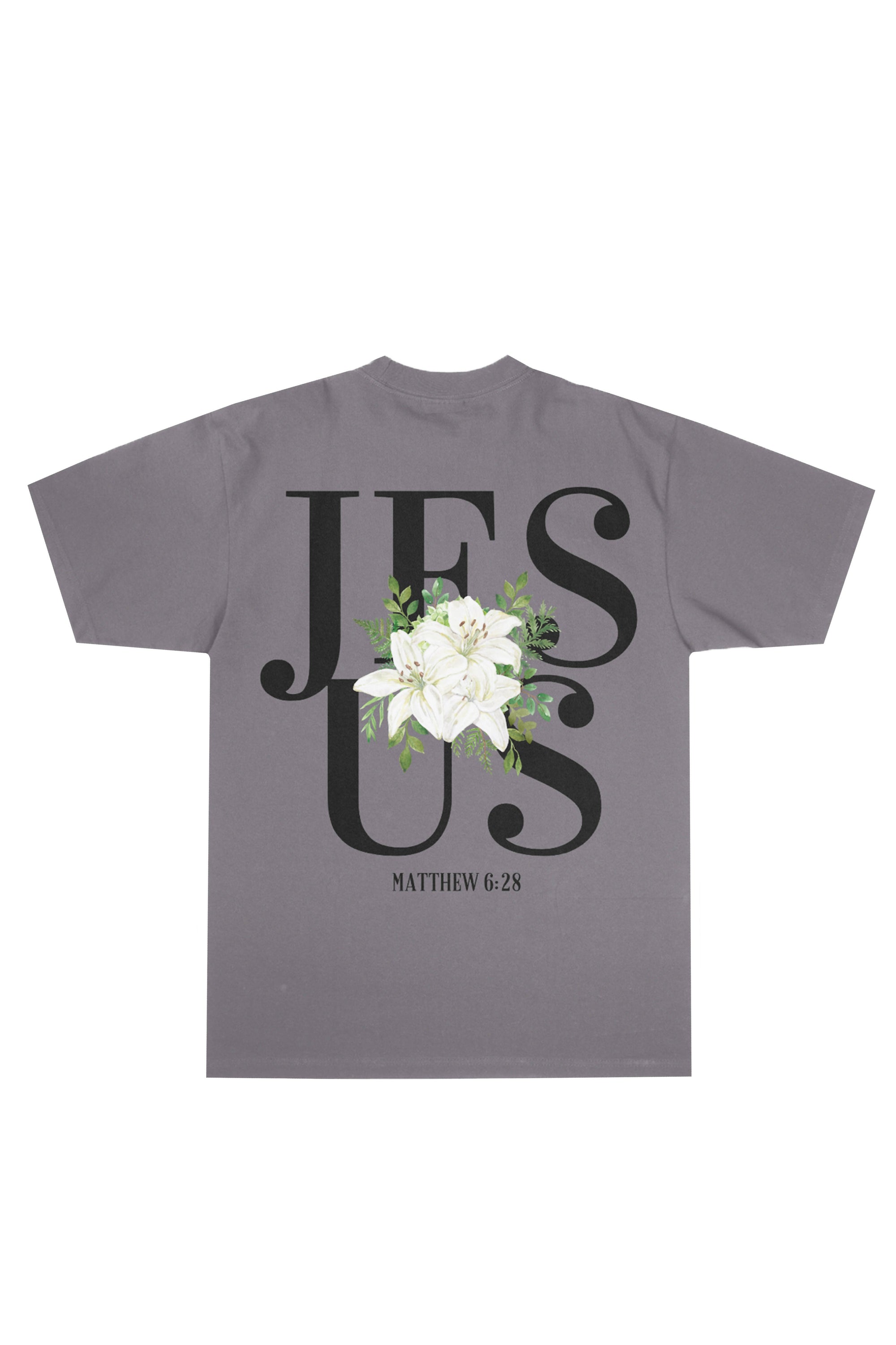 Jesus with Lillies - Grey Tee